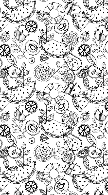 Modern roller blind con diseño de frutas