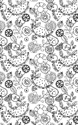 Modern roller blind con diseño de frutas