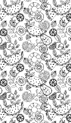 Modern roller blind con diseño de frutas