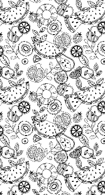 Modern roller blind con diseño de frutas