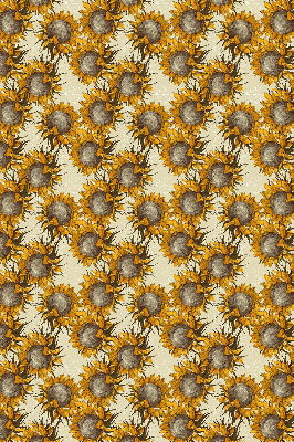 Estor enrollable para ventana con diseño de girasol