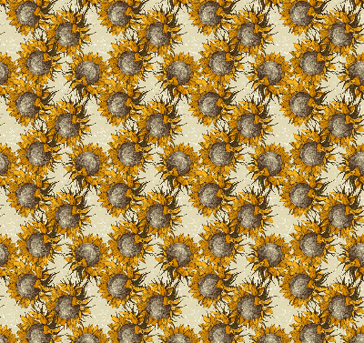Estor enrollable para ventana con diseño de girasol