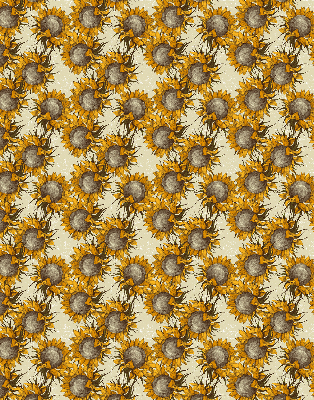 Estor enrollable para ventana con diseño de girasol