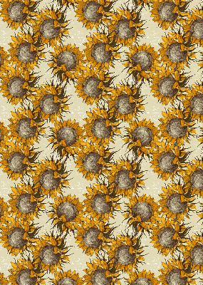 Estor enrollable para ventana con diseño de girasol