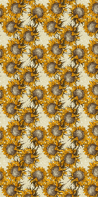 Estor enrollable para ventana con diseño de girasol