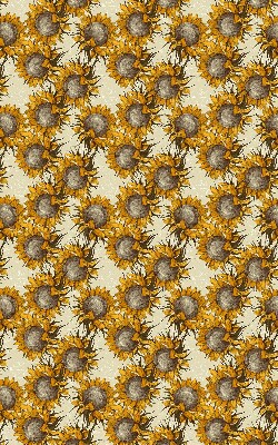 Estor enrollable para ventana con diseño de girasol