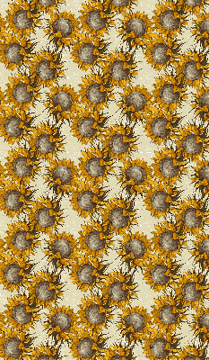 Estor enrollable para ventana con diseño de girasol