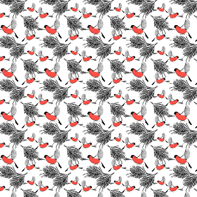 Estor enrollable con diseño de pájaros camachuelo