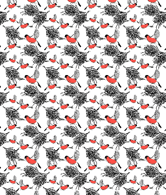 Estor enrollable con diseño de pájaros camachuelo