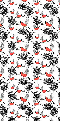 Estor enrollable con diseño de pájaros camachuelo