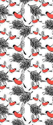 Estor enrollable con diseño de pájaros camachuelo