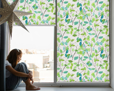 Estor enrollable para ventana con estampado de leña menuda