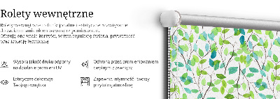 Estor enrollable para ventana con estampado de leña menuda