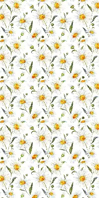 Modern roller blind con diseño de margaritas