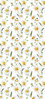 Modern roller blind con diseño de margaritas