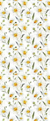 Modern roller blind con diseño de margaritas