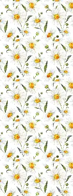 Modern roller blind con diseño de margaritas