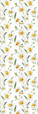 Modern roller blind con diseño de margaritas