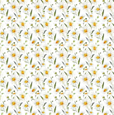 Modern roller blind con diseño de margaritas