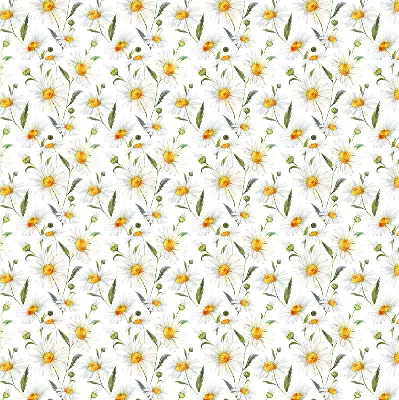 Modern roller blind con diseño de margaritas