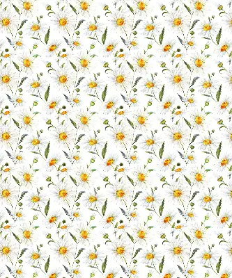 Modern roller blind con diseño de margaritas