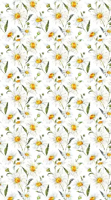Modern roller blind con diseño de margaritas