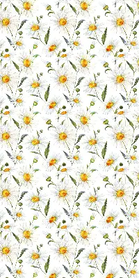 Modern roller blind con diseño de margaritas
