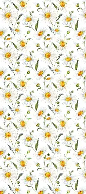 Modern roller blind con diseño de margaritas