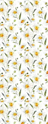 Modern roller blind con diseño de margaritas