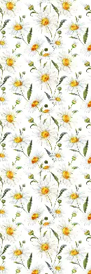 Modern roller blind con diseño de margaritas