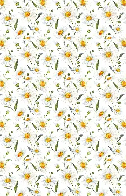 Modern roller blind con diseño de margaritas
