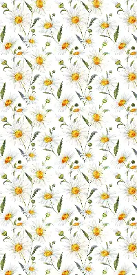 Modern roller blind con diseño de margaritas