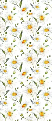 Modern roller blind con diseño de margaritas