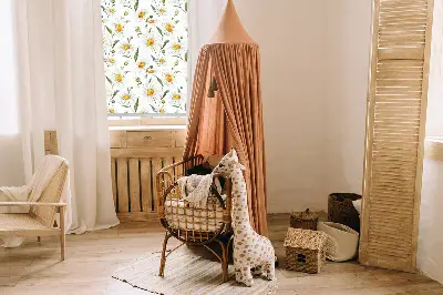 Modern roller blind con diseño de margaritas