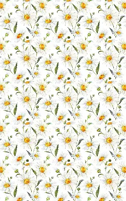 Modern roller blind con diseño de margaritas