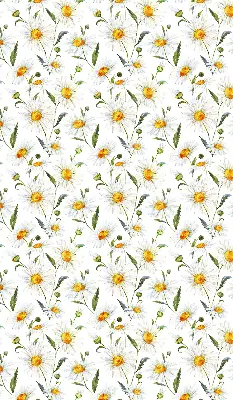 Modern roller blind con diseño de margaritas