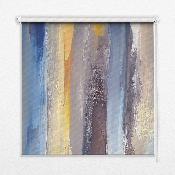 Estor enrollable con cuadro pintado