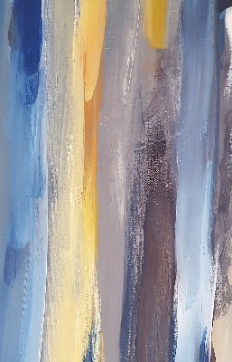 Estor enrollable con cuadro pintado