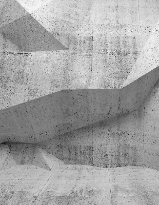 Estor enrollable para ventana con diseño de muro de piedra 3D