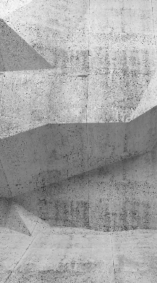 Estor enrollable para ventana con diseño de muro de piedra 3D