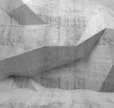 Estor enrollable para ventana con diseño de muro de piedra 3D