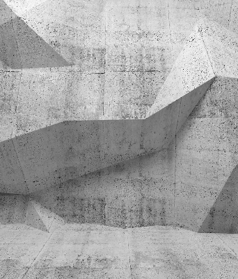 Estor enrollable para ventana con diseño de muro de piedra 3D