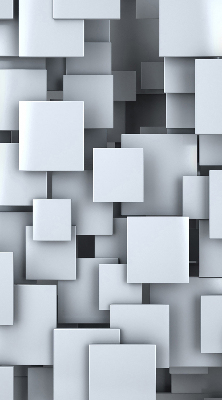 Estor enrollable con estampado de cuadrados 3D en tonos grises