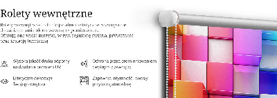 Modern roller blind con diseño de cubos 3D coloridos