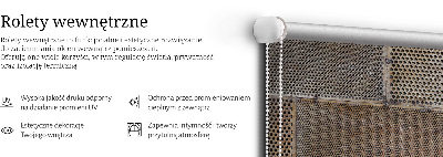 Modern roller blind con pared metálica