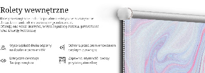 Modern roller blind con estampado de manchas de pintura de colores