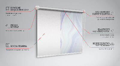 Modern roller blind con estampado de manchas de pintura de colores