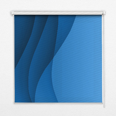 Estor enrollable para ventana con diseño de olas azules