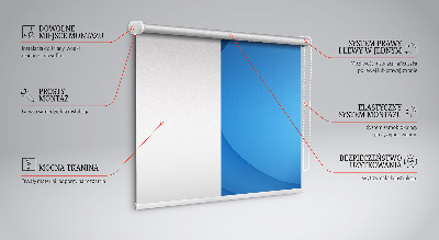 Estor enrollable para ventana con diseño de olas azules