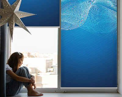 Modern roller blind con animación en color azul